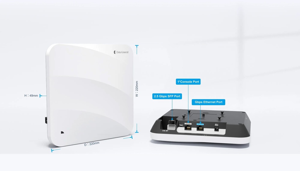 Data General DG-AP820-AX3000 - Punto de Acceso WiFi 6 AX3000 - Doble radio - Doble banda - Instalación en techo