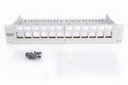 Digitus - Patchpanel 12 puertos, 10", 1U, blindado, Gris