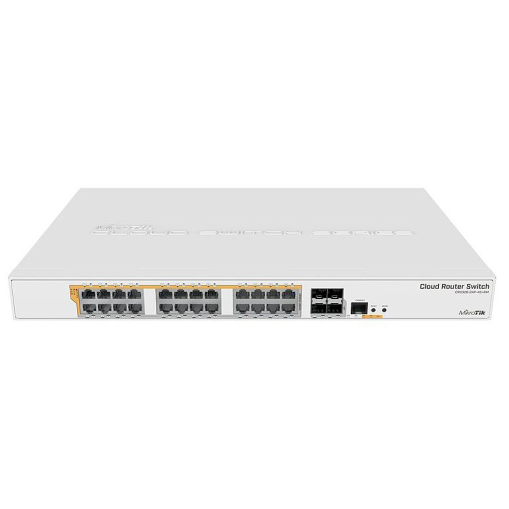 Mikrotik CRS328-24P-4S+RM - Cloud Router Switch  24 puertos Gigabit PoE 10G 4 SFP+ 500W