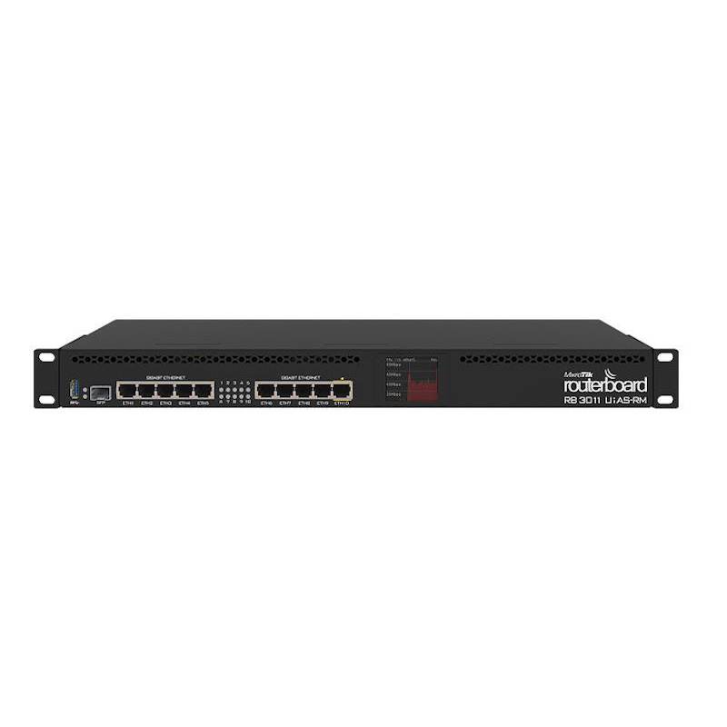 Mikrotik RB3011UiAS-RM - Router 10 RJ45 gigabit 1 SFP 1 USB Rack