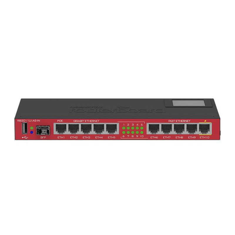 Mikrotik RB2011iUAS-IN - Router 1 SFP 5 RJ45 gigabit 5 RJ45 10/100