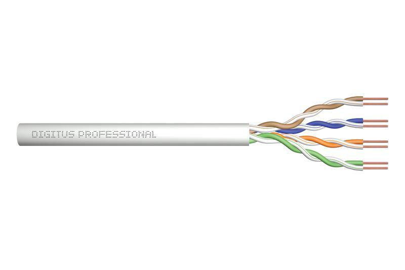 Digitus - Cable de instalación de par trenzado CAT 5e U/UTP, Gris, 100 m.