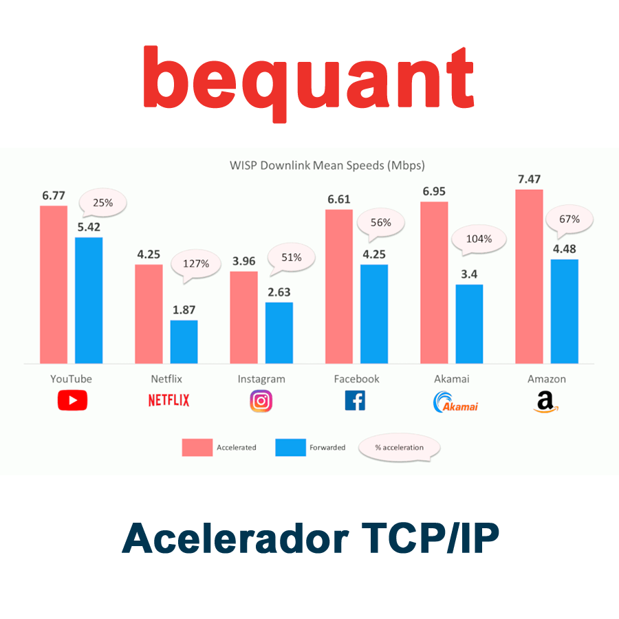 Bequant BQNT-500M-PU -  Licencia permanente Acelerador TCP/IP hasta 500 Mbps