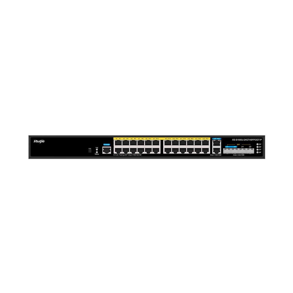 Ruijie Switch RG-XS-S1930J-24GT4SFP-2GT-P 24 puertos / 24 puertos PoE/ PoE+ STP/RSTP/MSTP