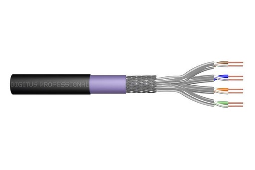 [DGT-SFTP-7BK10000] Digitus - Cable de instalación EXTERIOR de par trenzado CAT 7 S-FTP, Negro, 100 m.