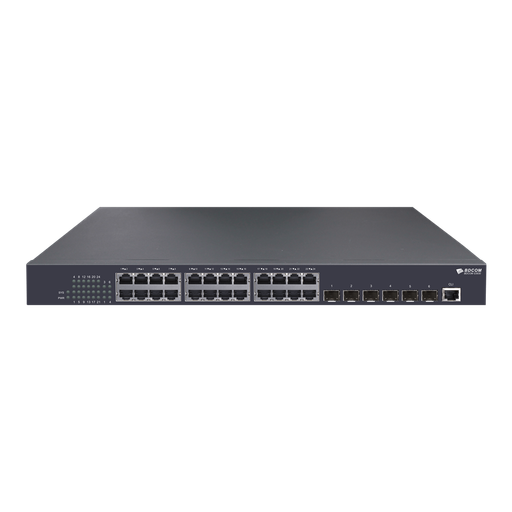 [BD-S3930] BDCOM S3900-24T6X - Switch 10G gestionable en capa 3 de 24 puertos gigabit RJ45 y 6 slots SFP+